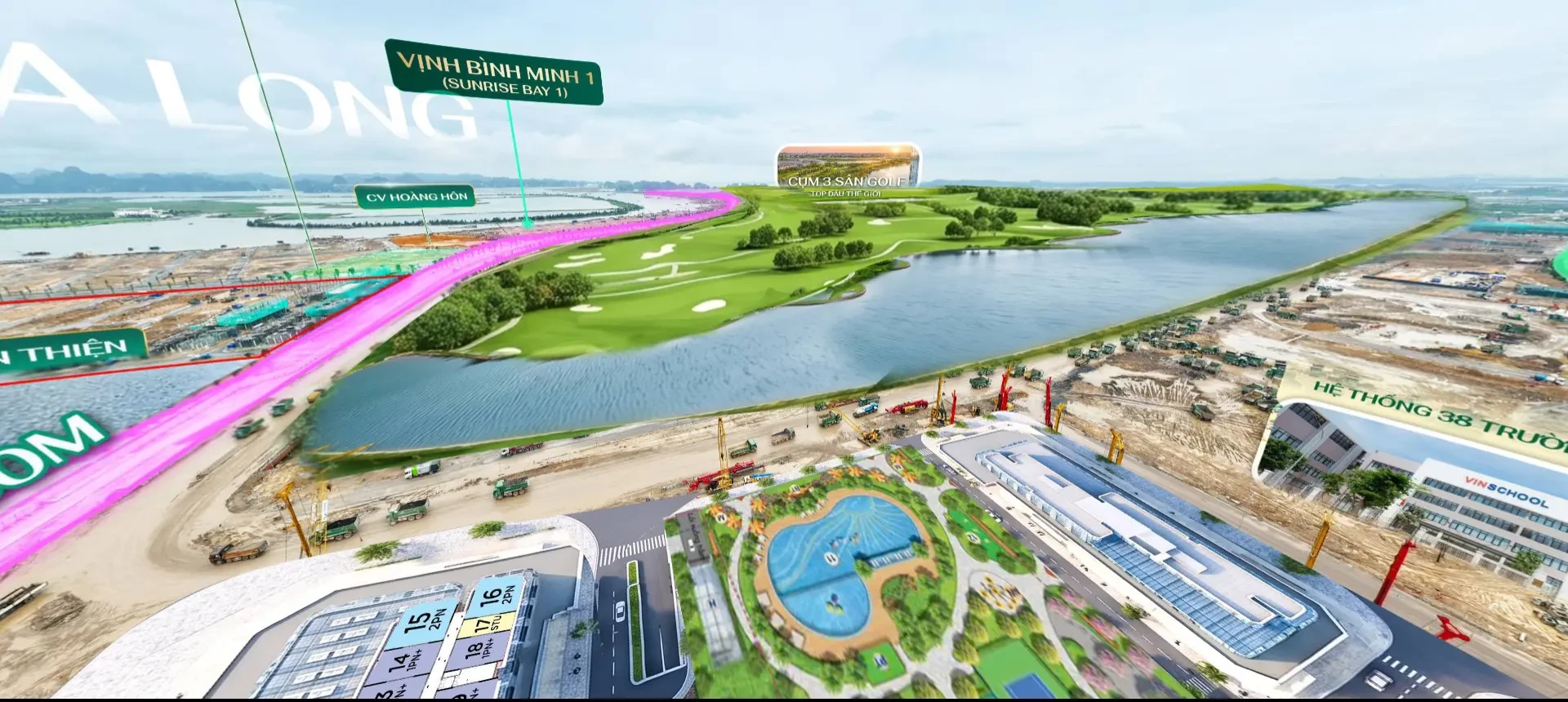 Tour 360 The Sunrise Bay hướng sân golf Vinhomes Global Gate Hạ Long