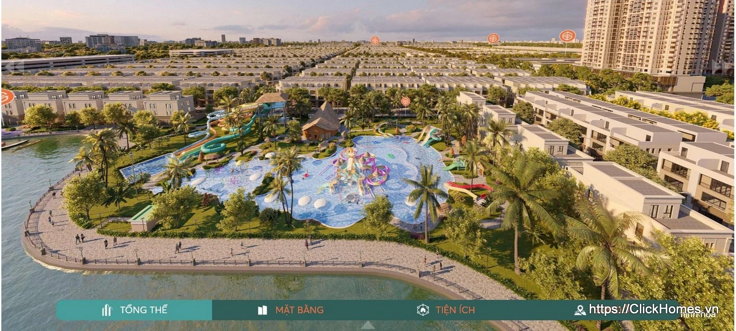 Ảnh phối cảnh 3D Góc Nhìn Công Viên Nước Vinhomes Tây Ninh